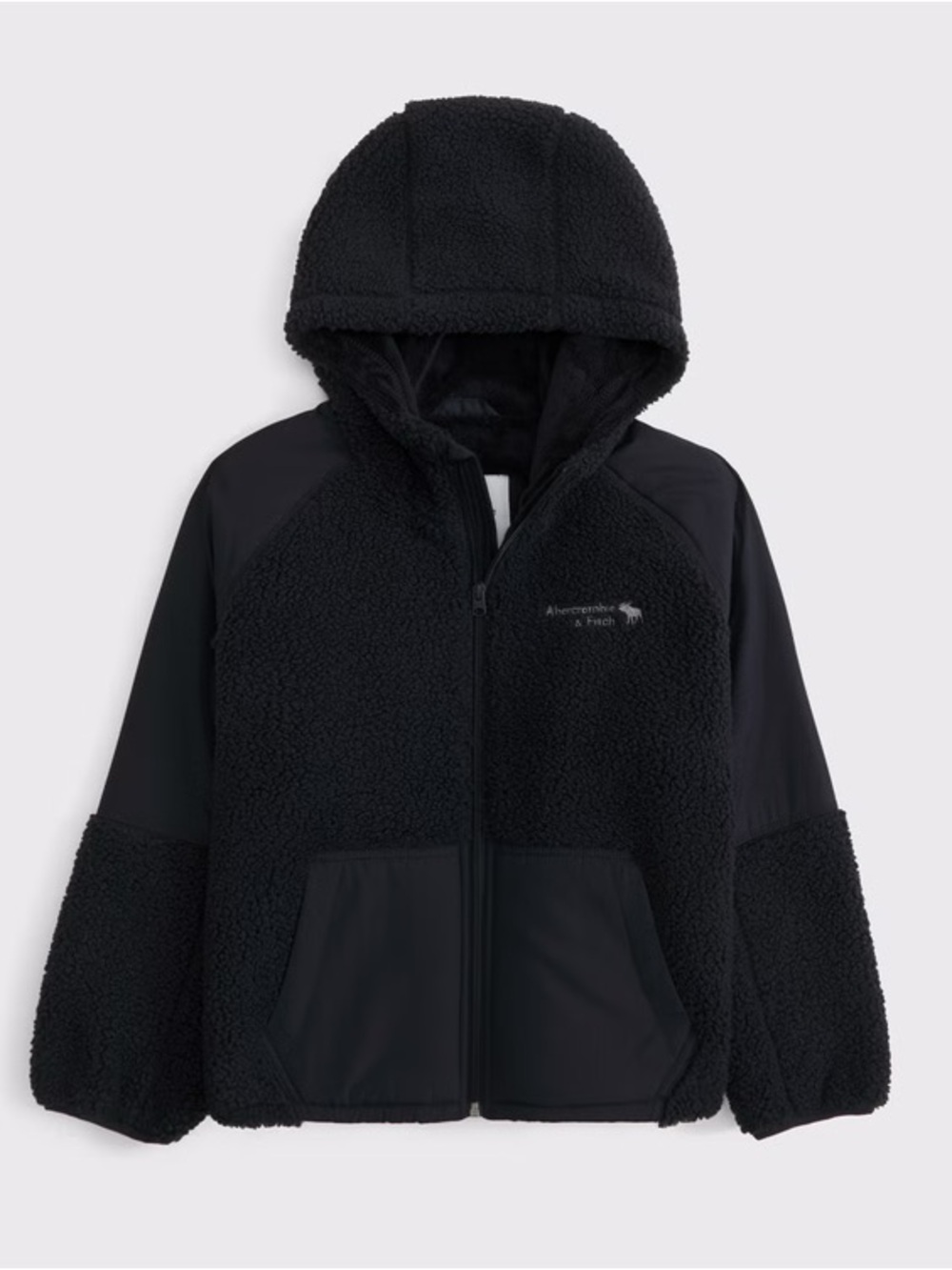 Abercrombie sherpa-lined nylon jacket